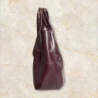 Tod‘s Vintage Leder Schultertasche / Tote Bag — Bordeauxrot