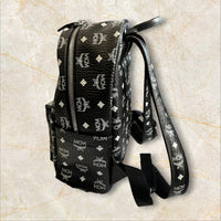 MCM Black Monogramm Unisex Rucksack