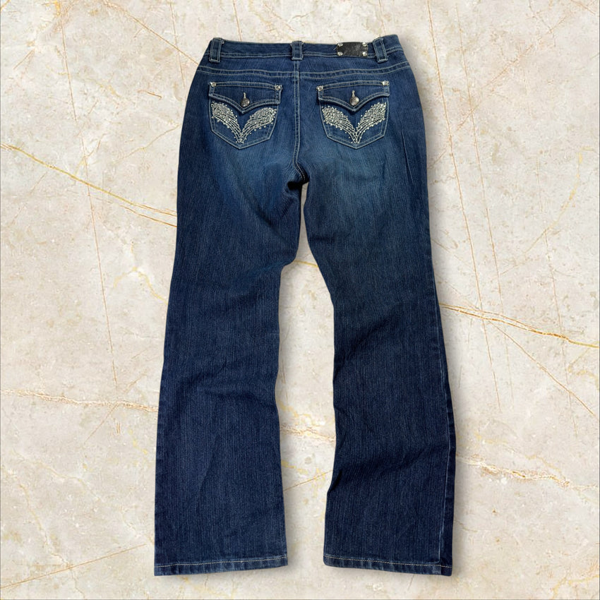 Y2K Flared Miss Me Style Damen Jeans Size 40 / L