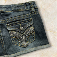 Y2K Damen Mini Denim Skirt — Size 40 / L