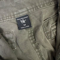 True Religion Brand Jeans Herren Cargo Shorts — Military Khaki / Olive Size 31