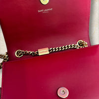 Yves Saint Laurent Kate Tassel (Pompoms) Crossbody – Red Leather