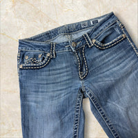 Y2K Miss Me Low Waist Flared Bootcut Jeans Damen Size 38 / M