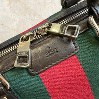 Gucci Vintage Web „Boston Bag“ Handtasche — GG Monogramm