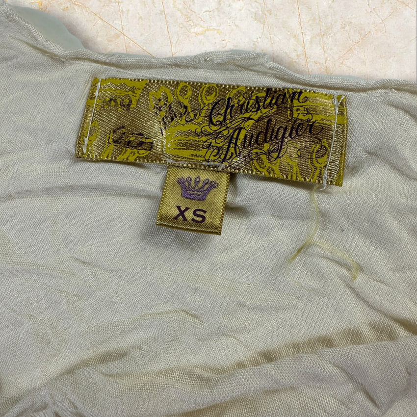 Christian Audigier Y2K Damen Poncho / Tunika — Size XS