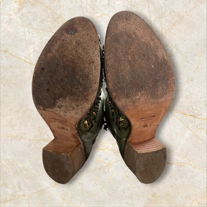 Atelier Cowboy Boots – Leder & Studs (Size 38)