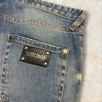 Y2K Just Cavalli Animal Print Herren Slim Jeans Size 42 / M