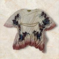 Christian Audigier Y2K Damen Poncho / Tunika — Size XS