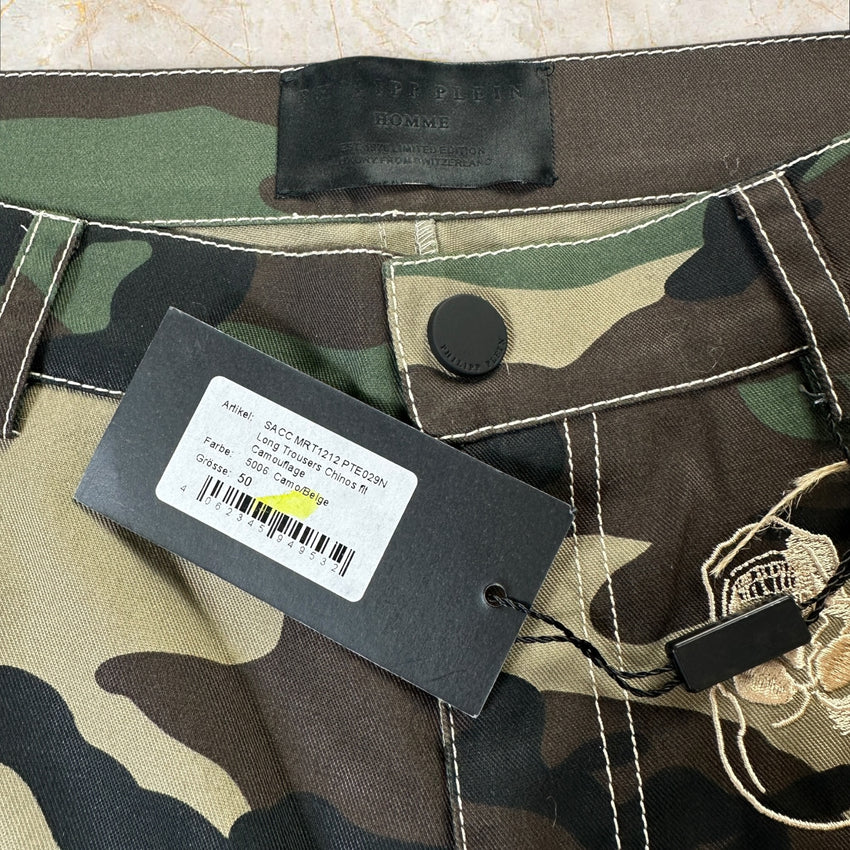 Philipp Plein Camouflage Straight Herren Hose Size 42 / M