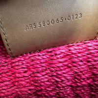 Yves Saint Laurent Kate Medium Raffia Crossbody – Pink (Ungetragen)