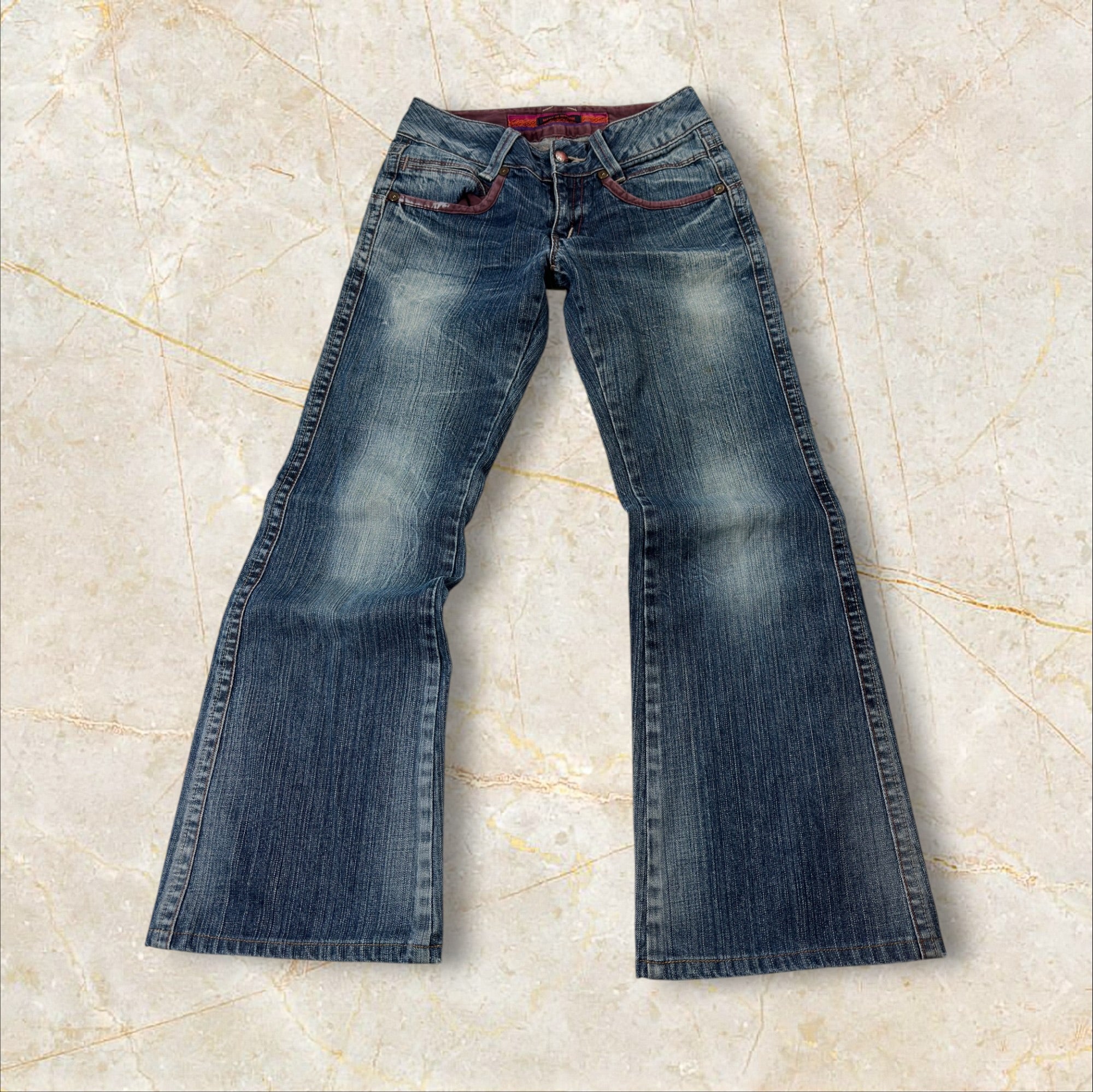 Y2K Japan Style Flared Low Waist Jeans Size 34 / XS