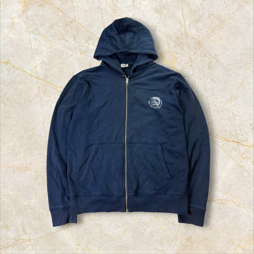 Diesel Y2K Vintage Zip Hoodie — Size XXL