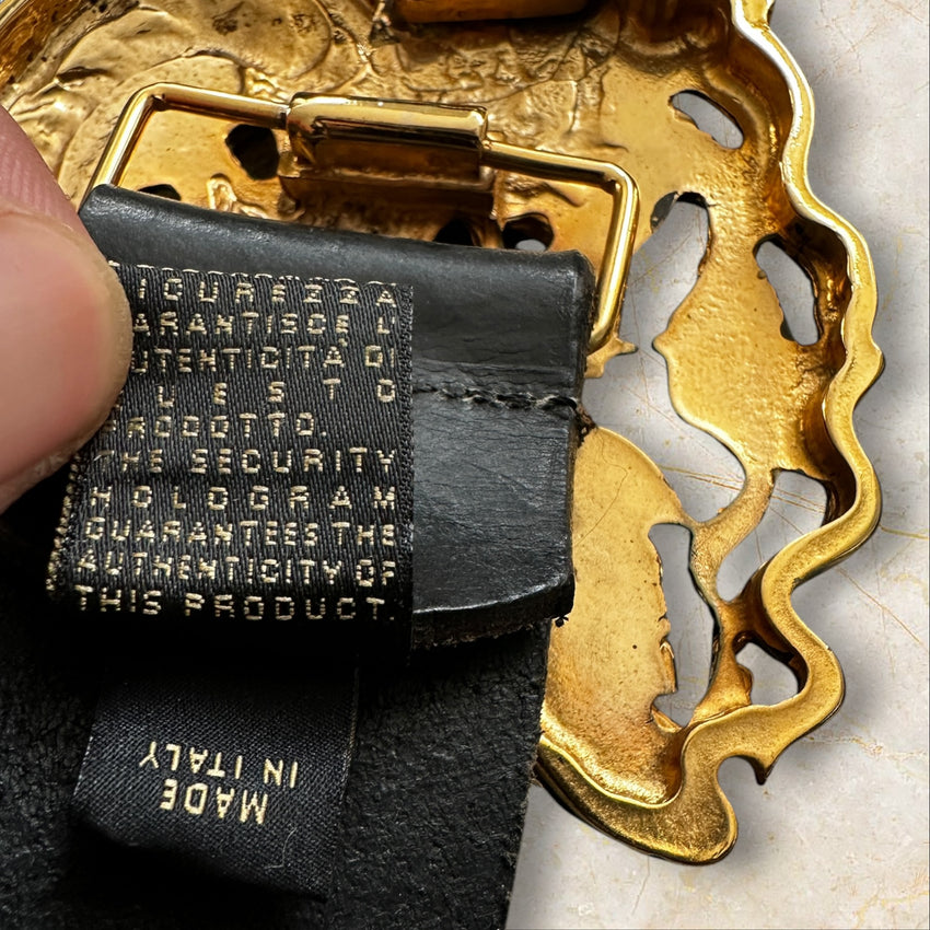 Y2K Just Cavalli Dragon Belt – Leder & Strass