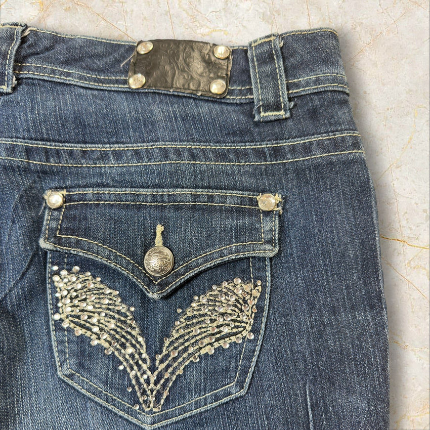 Y2K Flared Miss Me Style Damen Jeans Size 40 / L