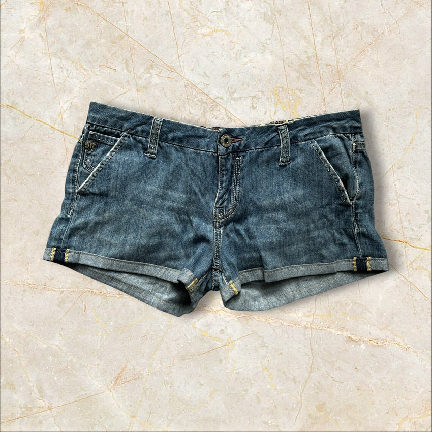 Y2K Miss Me Damen Denim Shorts Low Waist — Size 42 / XL