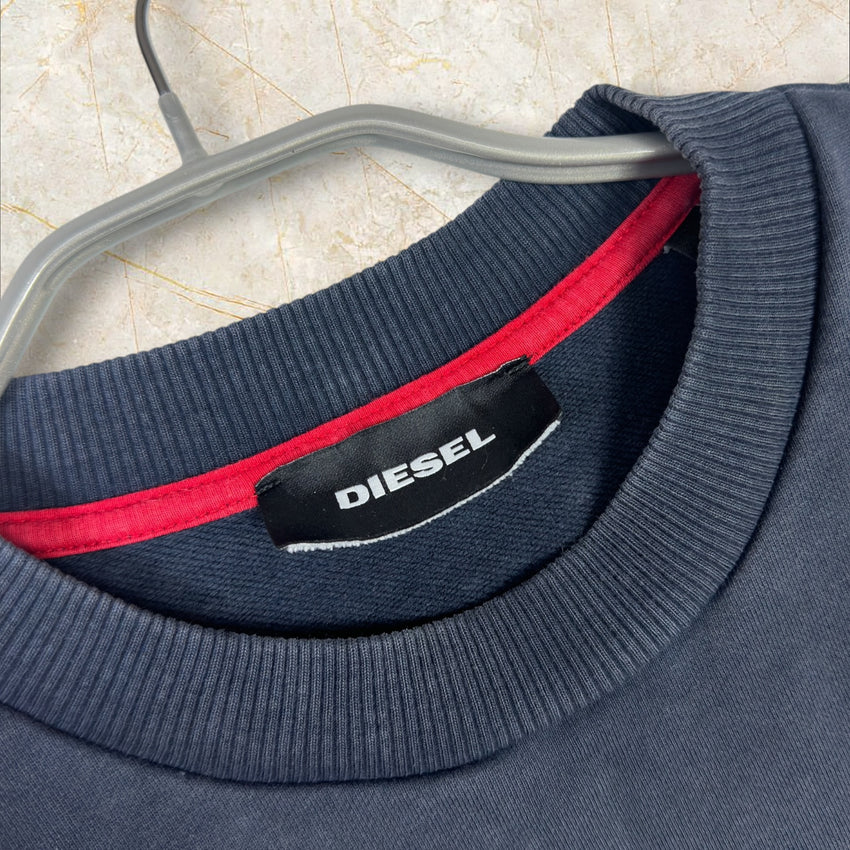 Diesel Herren Oversize Longsleeve / Crewneck Sweatshirt — Vintage Navy Size L