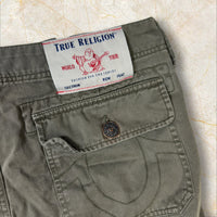True Religion Brand Jeans Herren Cargo Shorts — Military Khaki / Olive Size 31