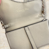Christian Dior Mini Saddle Bag Crossbody – Beige (Ungetragen)