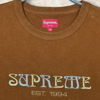 Supreme New York Herren Oversize T-Shirt — Rust Brown Size M