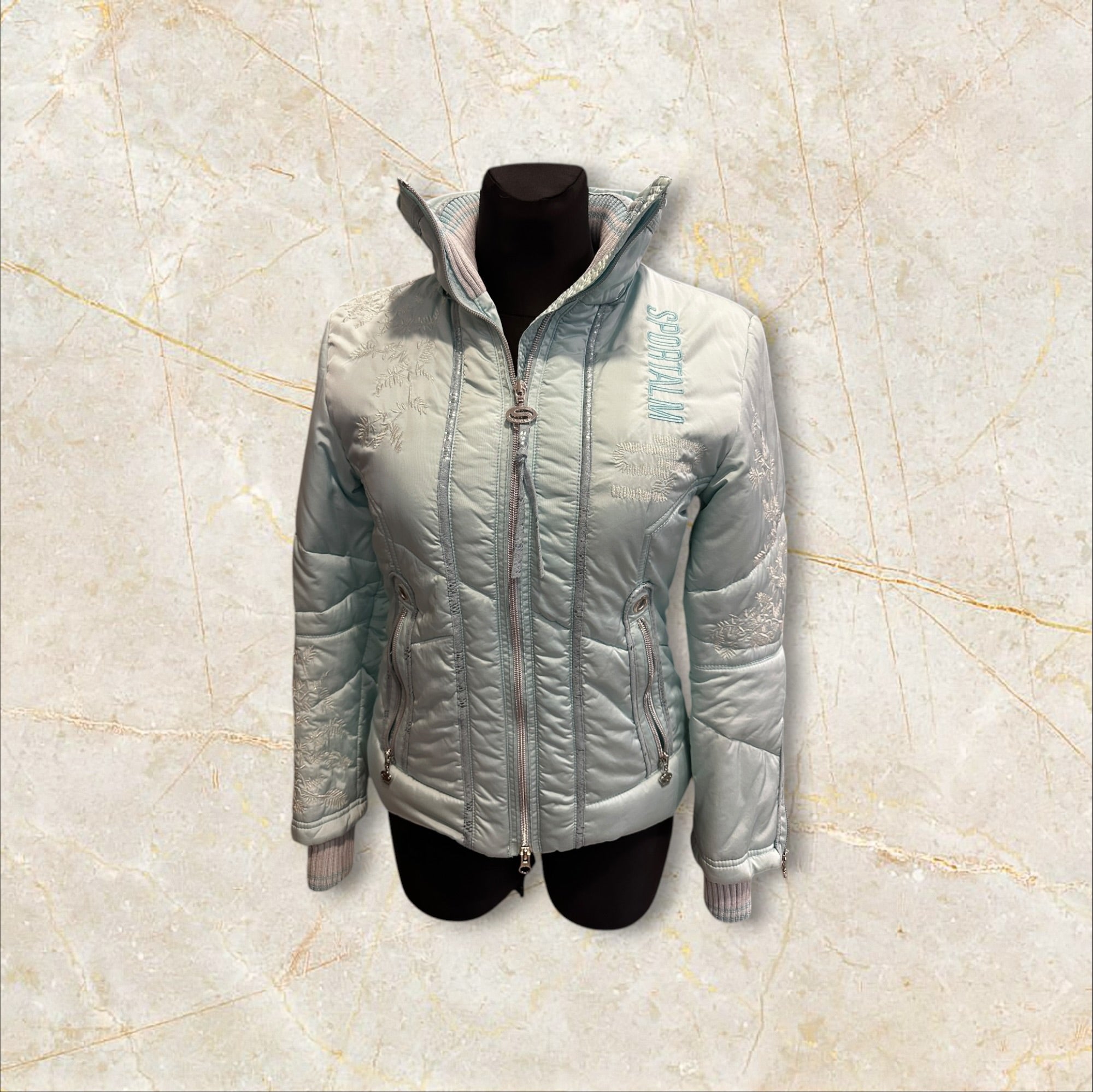 Y2K Sportalm Damen Jacke – Mint / Pastell (Size XS)