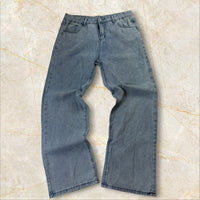 2000s China Style Baggy Jeans Butterfly Print Size 40 / L