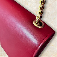 Yves Saint Laurent Kate Tassel (Pompoms) Crossbody – Red Leather