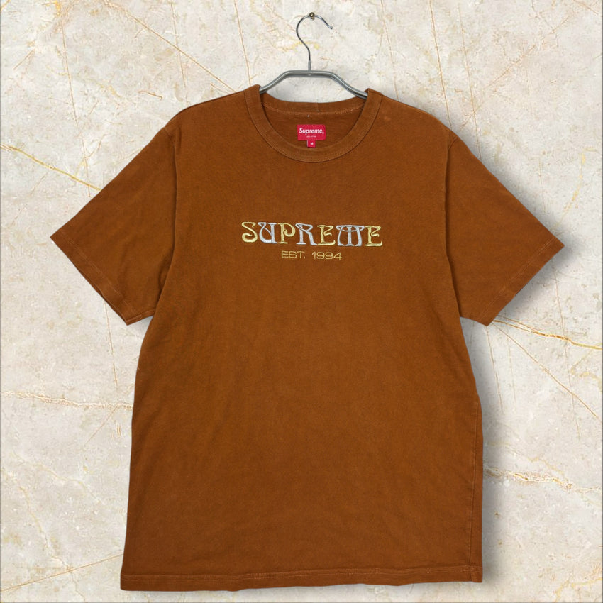 Supreme New York Herren Oversize T-Shirt — Rust Brown Size M