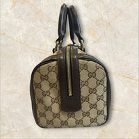Gucci Vintage Web „Boston Bag“ Handtasche — GG Monogramm