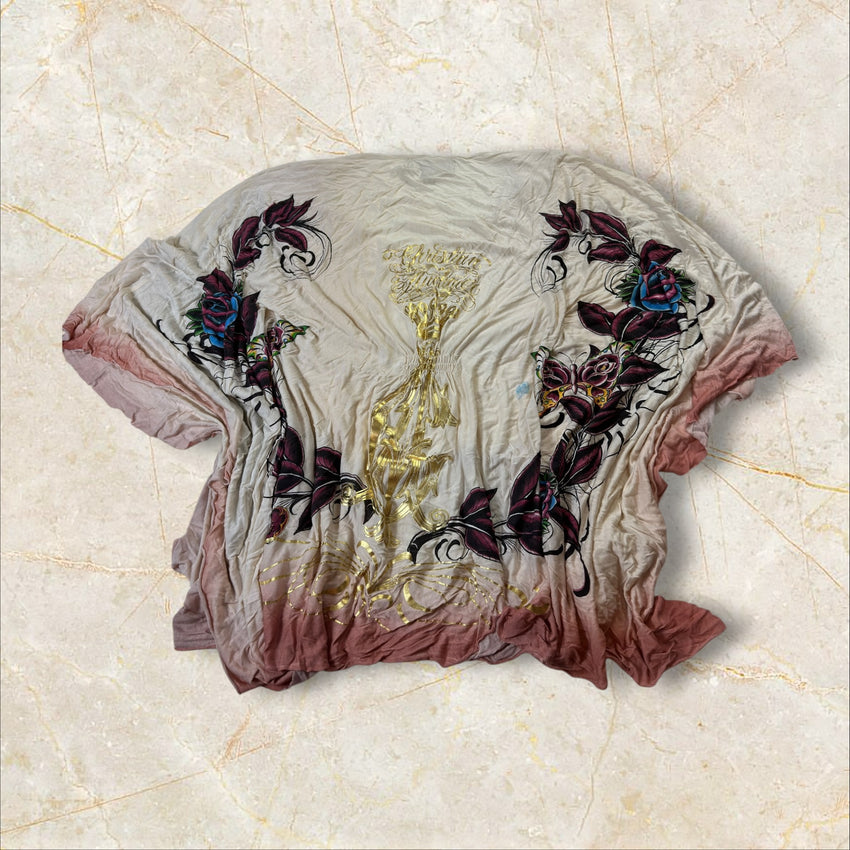 Christian Audigier Y2K Damen Poncho / Tunika — Size XS
