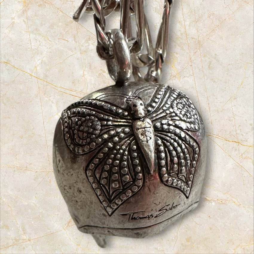 Thomas Sabo 925 Silber Skull Anhänger + 925 Silber Panzerkette