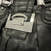 Y2K Guess Big Shoulder Bag – Schwarz Leder