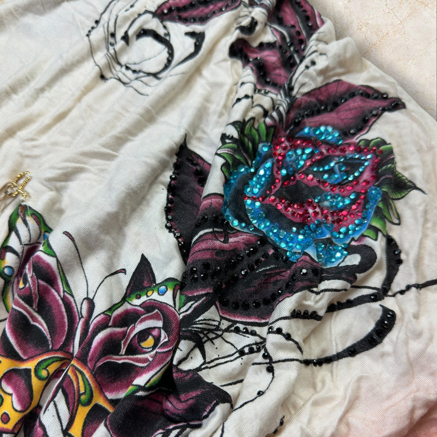 Christian Audigier Y2K Damen Poncho / Tunika — Size XS