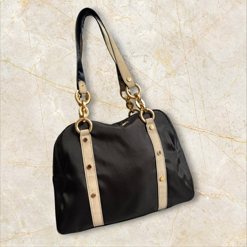 Roberto Cavalli Freedom Vintage Schultertasche — Y2K Multi-Pocket Design