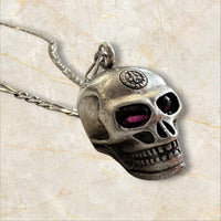 Thomas Sabo 925 Silber Skull Anhänger + 925 Silber Panzerkette