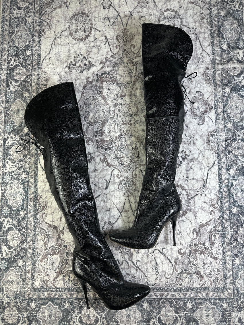 Y2K Alexander McQueen Overknee Stiefel 37.5