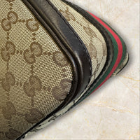 Gucci Vintage Web „Boston Bag“ Handtasche — GG Monogramm