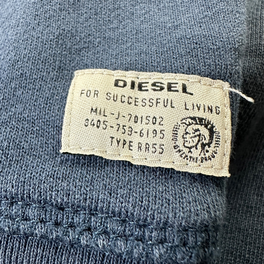 Diesel Y2K Vintage Zip Hoodie — Size XXL