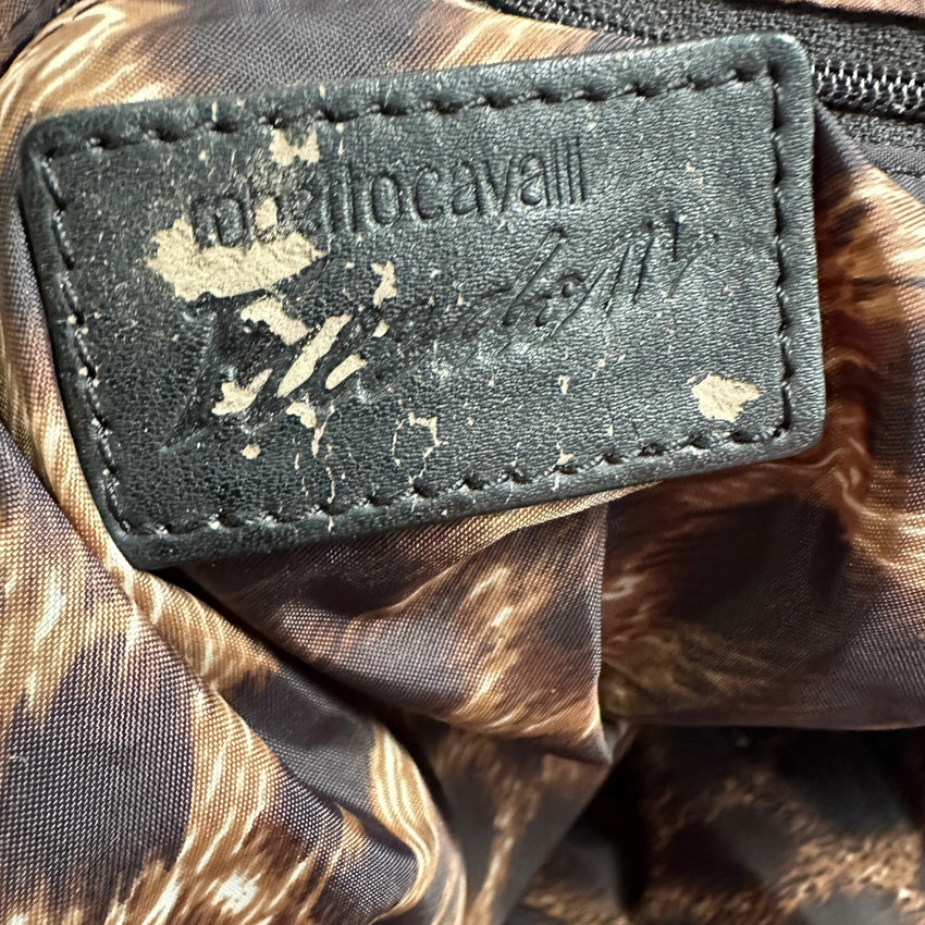 Roberto Cavalli Freedom Vintage Schultertasche — Y2K Multi-Pocket Design