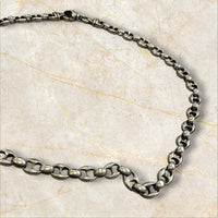 925 Silber Bohnenkette / Choker Damen Halskette — Rebel Gothic Style