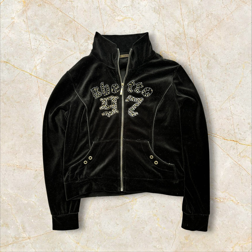 Y2K F&2 Velour Zip Hoodie “Ghetto 97”