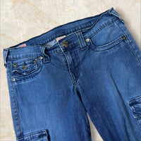True Religion Y2K Cargo Skinny Herren Jeans Size 38 / S