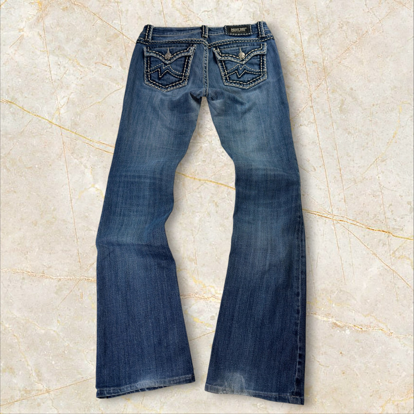 Y2K Miss Me Low Waist Flared Bootcut Jeans Damen Size 38 / M