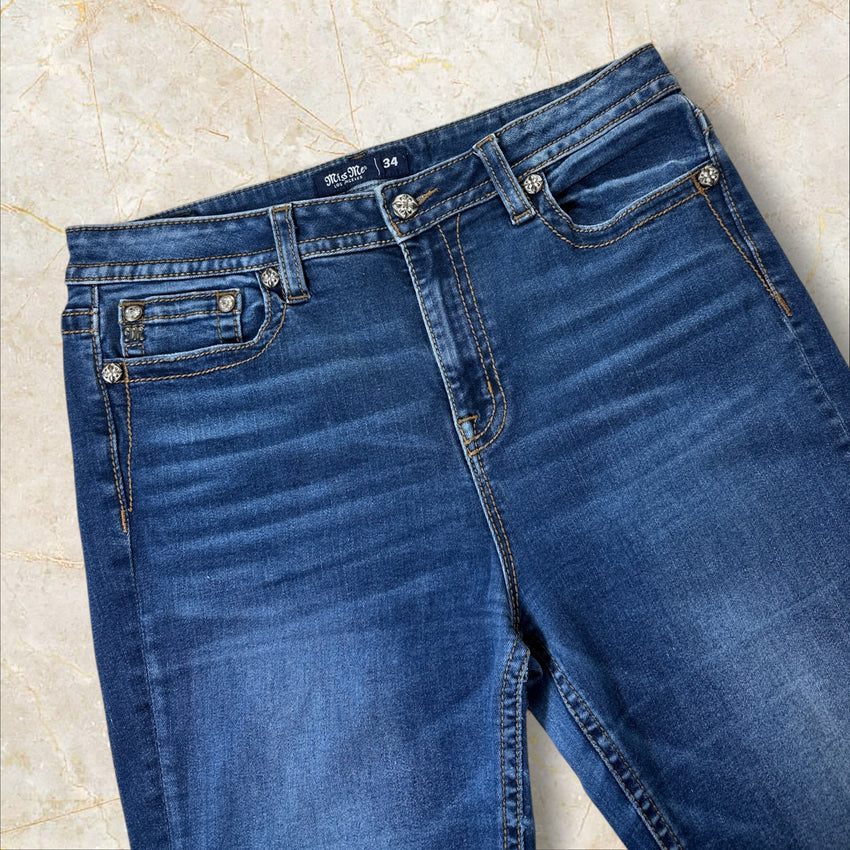 Y2K Miss Me High Rise Flared Jeans Damen Size 46 / 3XL