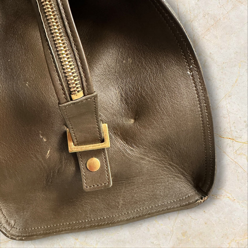 Yves Saint Laurent (YSL) Vintage Chyc Tote Large Damen Handtasche — Khaki-Braun