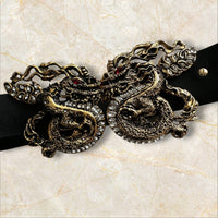 Y2K Just Cavalli Dragon Belt – Leder & Strass