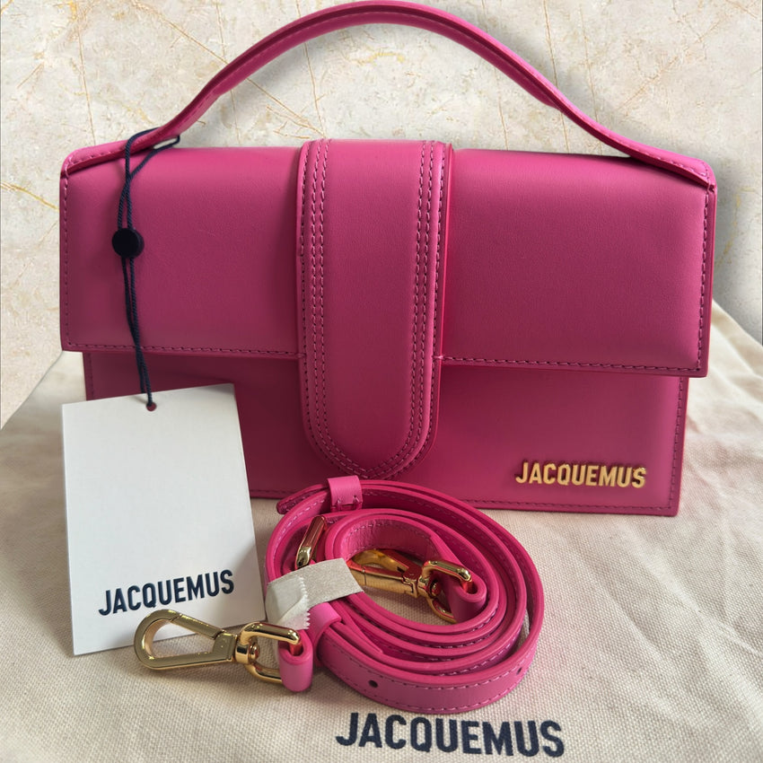 Jacquemus Le Grand Bambino Damen 
Handtasche / Crossbody — Pink & Gold Hardware