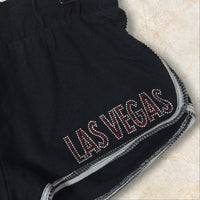 Y2K Ware-Code Damen Booty Shorts „Las Vegas“ — Strass-Design Size S