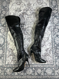 Y2K Alexander McQueen Overknee Stiefel 37.5