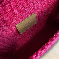 Yves Saint Laurent Kate Medium Raffia Crossbody – Pink (Ungetragen)