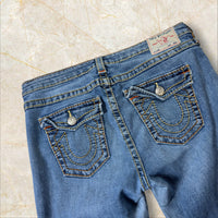 Y2K True Religion Mid Rise Straight Jeans Damen Size 42 / XL